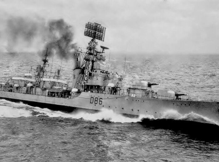 Nameplate HMS Agincourt 3d printed Battle-class destroyer HMS Agincourt.