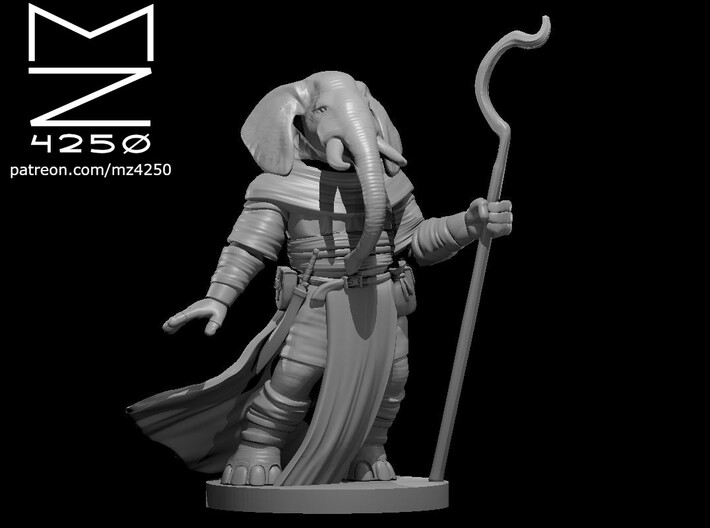 Loxodon Druid 3d printed