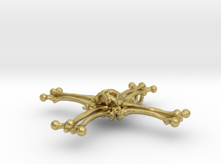 Human Skull Pendant Jewelry Necklace Templar Cross 3d printed