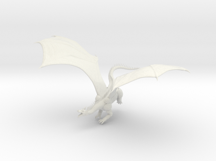 Ancient Topaz Dragon Flying 3d printed 
