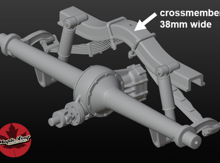 Quickchange rear with Crossmember, fits Revell 32 3d printed Assemble to match this rendering.