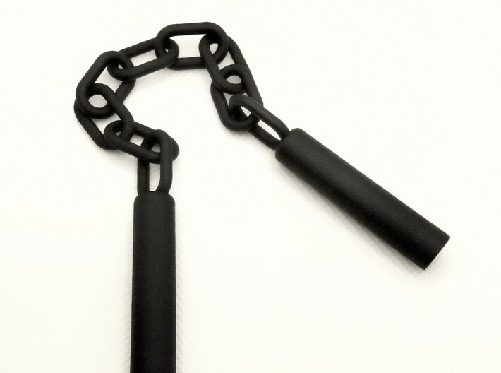 nunchaku (two linked fighting sticks) pen cap 3d printed 