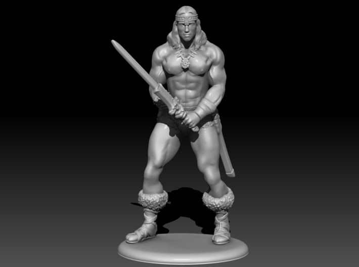 Conan the Barbarian Miniature 3d printed Model Detail Render