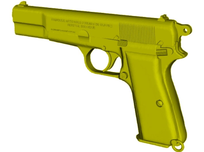1/16 scale FN Browning Hi Power Mk I pistol Ad x 1 3d printed