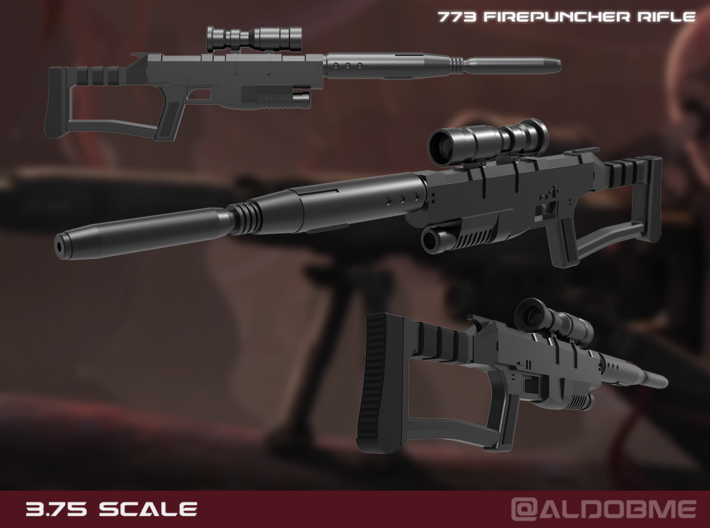 773 Firepuncher rifle 3.75 scale 3d printed