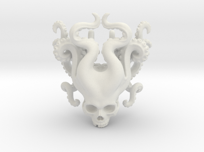 Octopus man Skull mini the pendant 3d printed