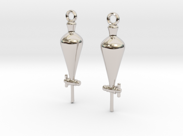 Separatory Funnel Earrings - Chemistry Jewelry 3d printed
