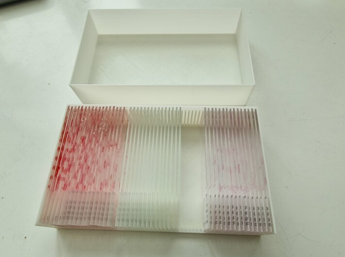 Microscope Slide Storage Box 3d printed
