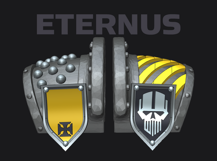 Iron heads : Eternus Pauldron Set 1 3d printed