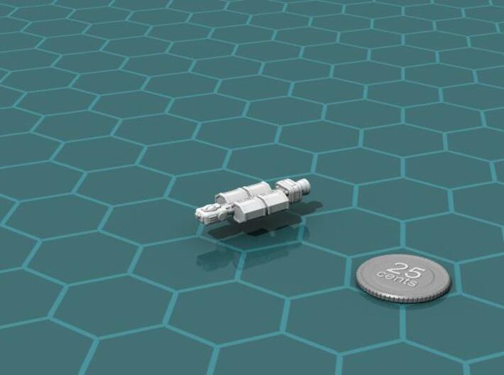 Accord Supply Ship 3d printed Render of the model, with a virtual quarter for scale.