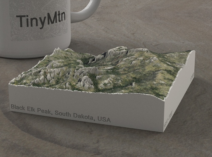 Black Elk Peak, South Dakota, 1:20000 3d printed 