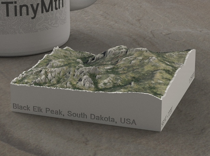 Black Elk Peak, South Dakota, 1:25000 3d printed 