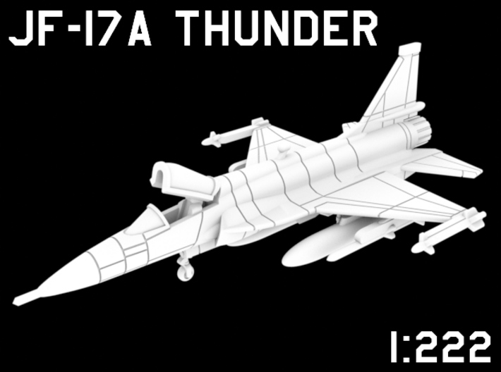 1:222 Scale JF-17A Thunder (Loaded, Deployed) 3d printed