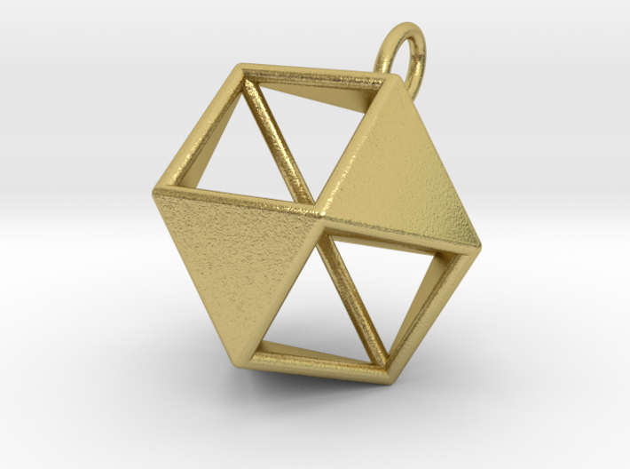 Vector Equilibrium Pendant - Archimedean Solids 3d printed Render - Vector Equilibrium Pendant