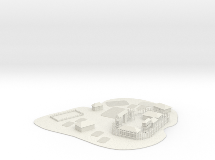 Chinese Farming Settlement and Farms 3d printed 