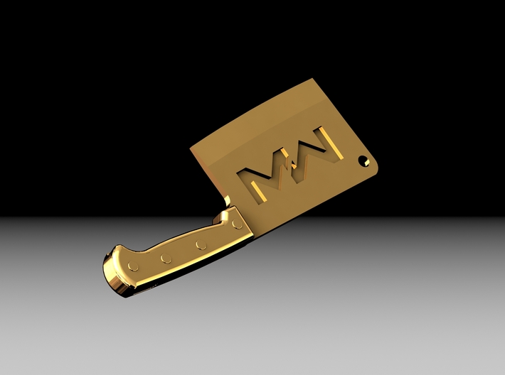 Pendant Call Of Duty Cleaver miniaturized 3d printed 