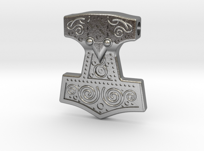 ᚦᛟᚱ Thor's Mjölnir Amulet/Pendant 37.7x43.4x9.5mm 3d printed