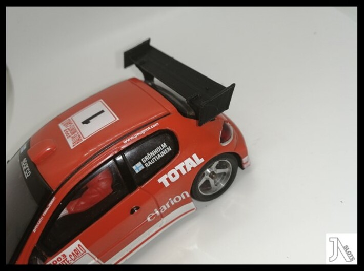 Rear Wing for SCX Peugeot 206 WRC 3d printed 