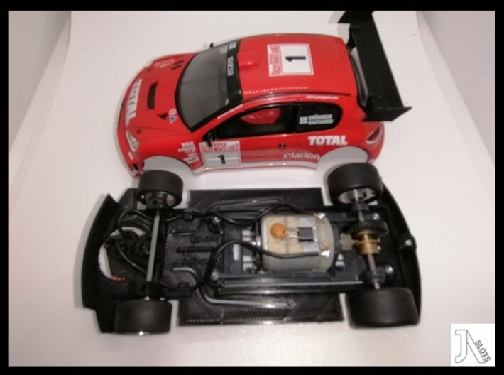 Chassis for SCX Peugeot 206 WRC 3d printed 