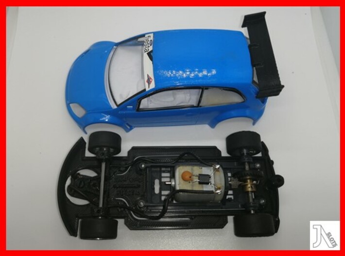 Chassis for SCX Ford Fiesta JWRC 3d printed