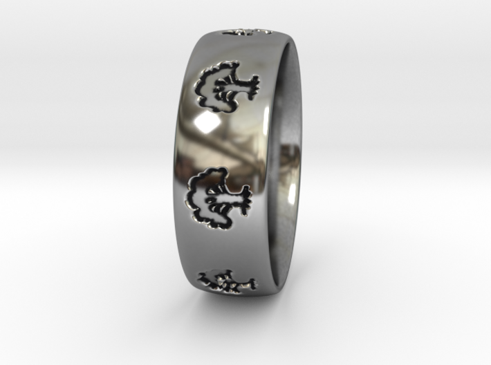 MTG Forest Land Ring 3d printed