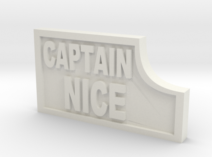 Captain Nice - Name Plate 3d printed
