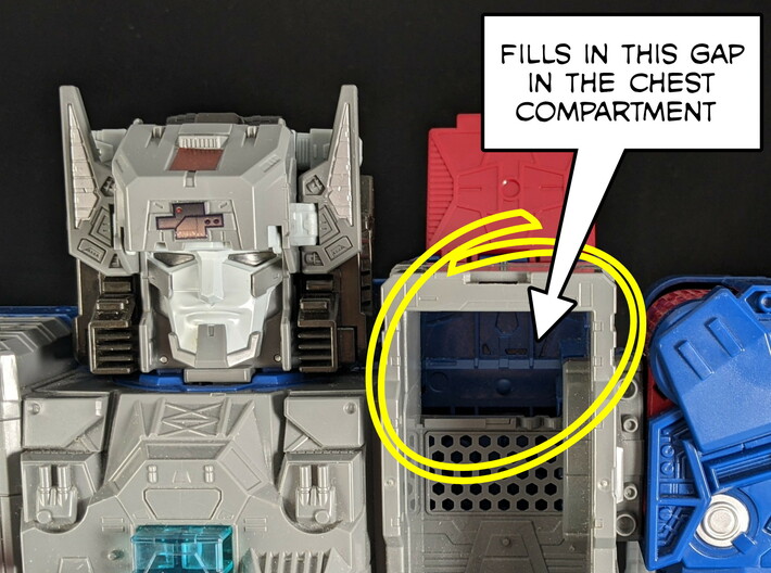 TF TR Titan Fortress Double Matrix Holder 3d printed Fill in this gap in the chest compartment