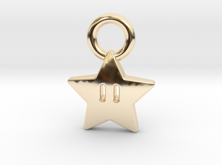 Tiny Super Mario Star Earring 3d printed 