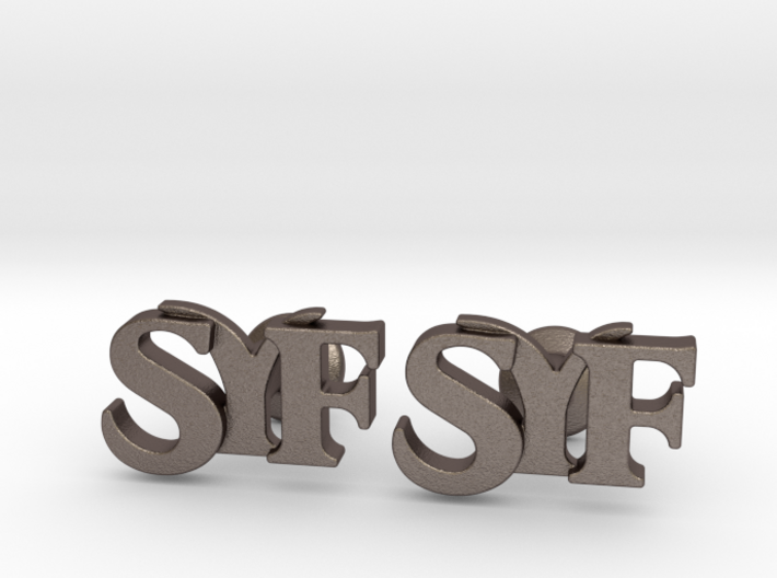 Monogram Cufflinks SYF 3d printed