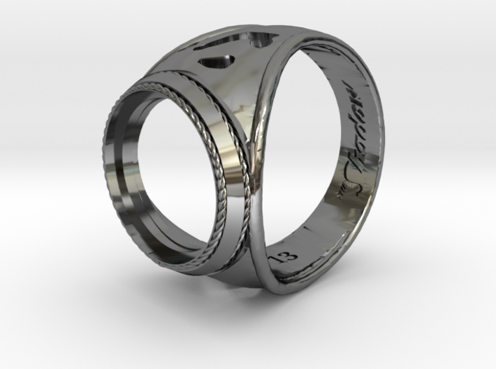 The Shadow Movie Ring SILVER size 13 3d printed