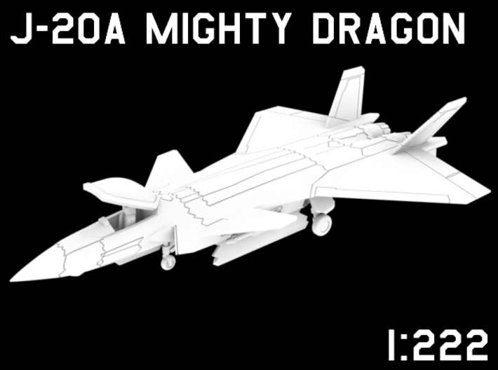 1:222 Scale J-20A Mighty Dragon (Loaded, Stored) 3d printed