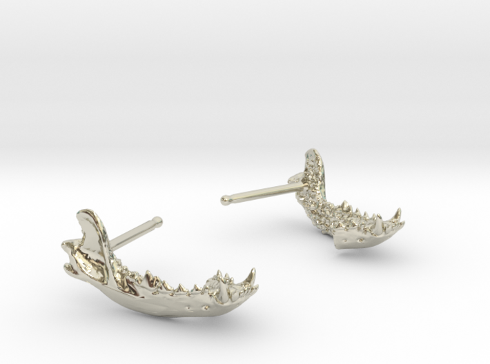 Canine Jaw Earrings 3d printed