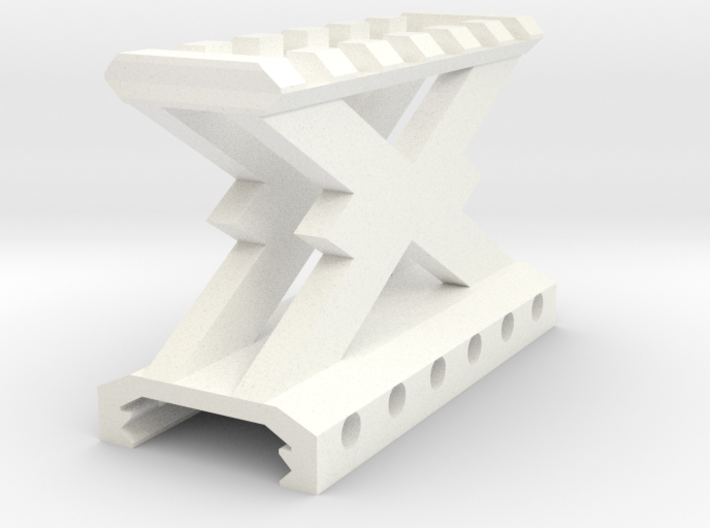 Type X2 Picatinny Riser (1.5&quot; Rise) (6-Slots) 3d printed