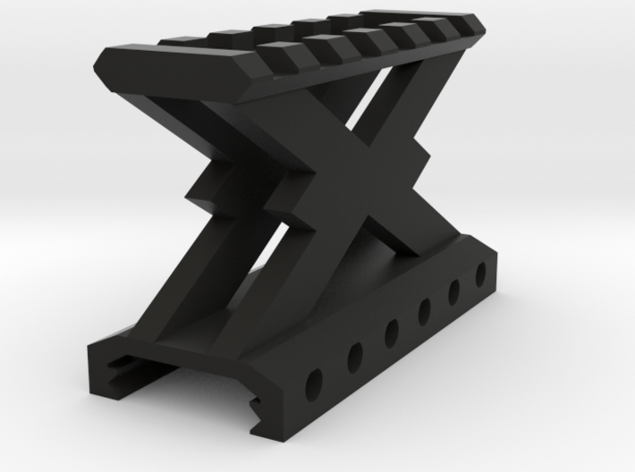 Type X2 Picatinny Riser (1.5&quot; Rise) (6-Slots) 3d printed
