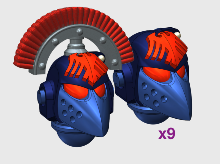 10x Red Raven - G:6 Crow Squad Helmets 3d printed