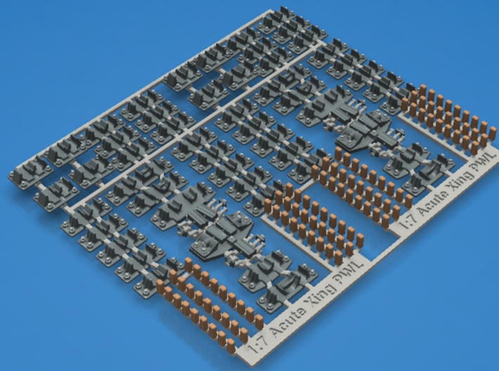 1:7 Common Xing with PWL Chairs Twin Pack 3d printed