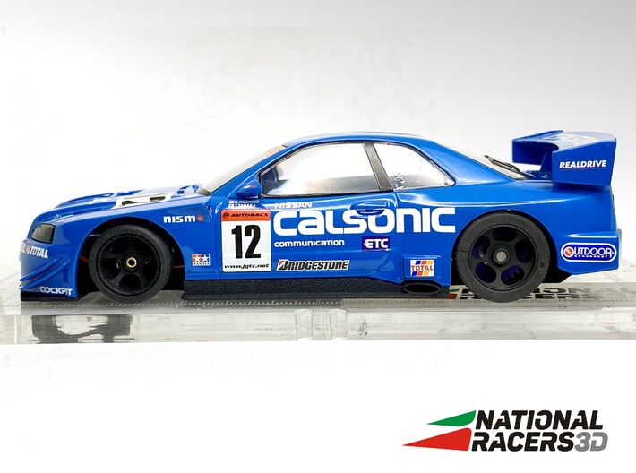 Chassis Scalextric Nissan Skyline R34 GTR (AiO-AW) 3d printed 