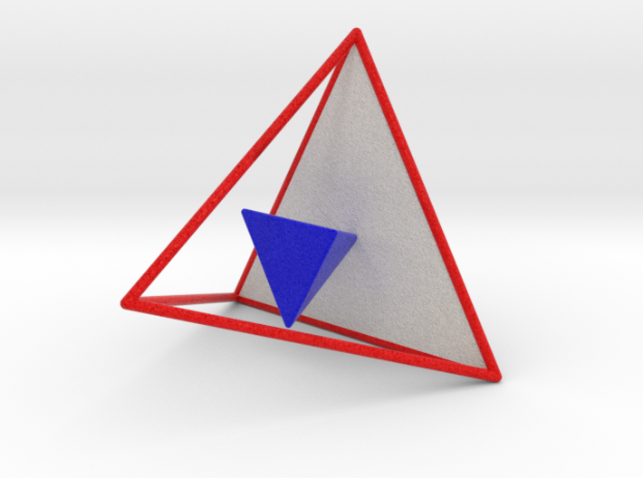 Colored dual Solids Tetrahedron 3d printed