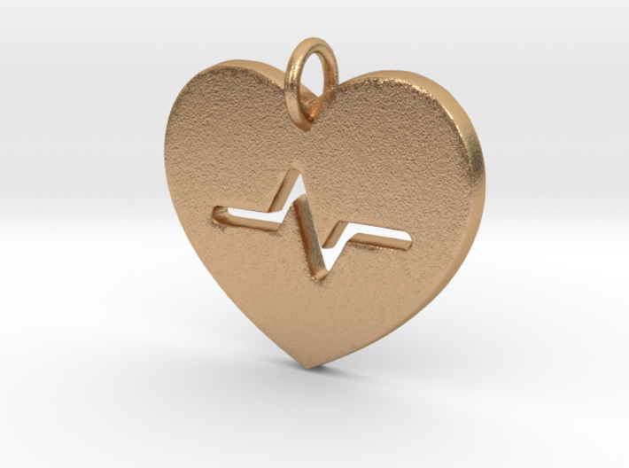 Heart Beat Pendant- Makom Jewelry 3d printed