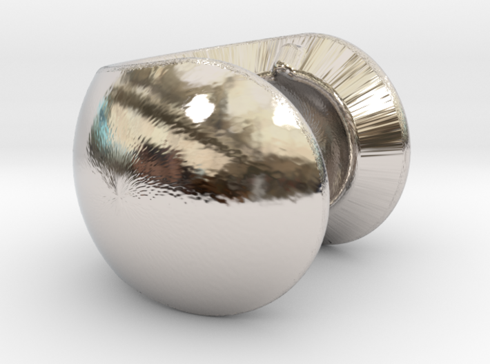 C sphere pendant half a tennis ball 3d printed