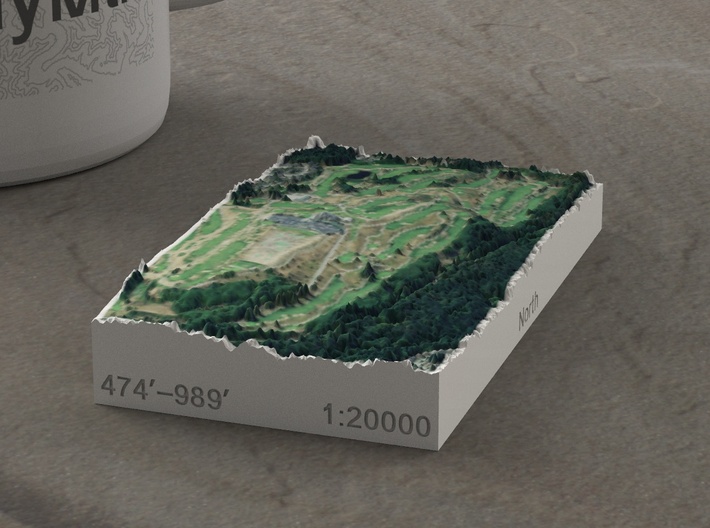 Coal Creek at Newcastle, WA, USA, 1:20000 3d printed 
