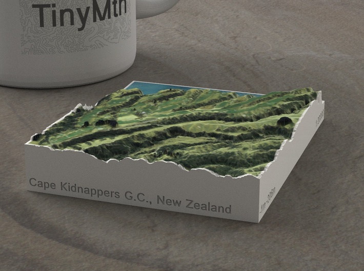 Cape Kidnappers G.C., New Zealand, 1:20000 3d printed