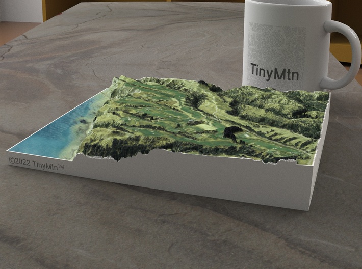 Cape Kidnappers G.C., New Zealand, 1:10000 3d printed 