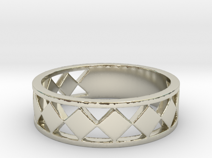 Eight Diamond Shapeds Ring Band 3d printed