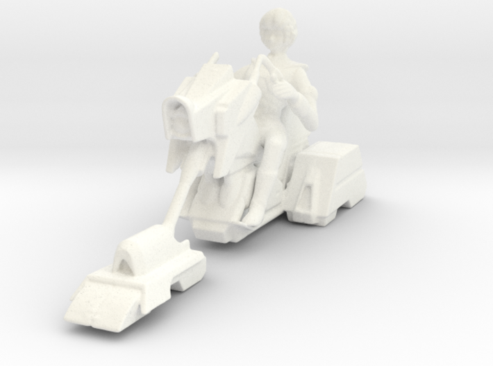 Robotech Southern Cross 32mm Hoverbike with Rider 3d printed