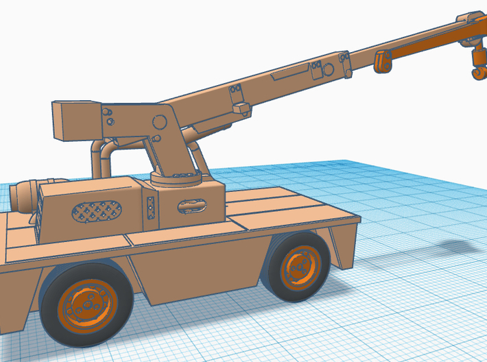 1/50th Broderson type Deck Carry Crane 3d printed 