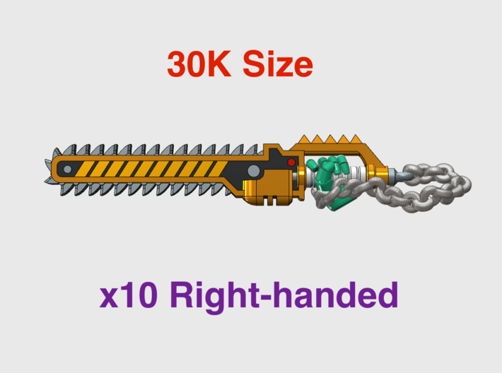 10x Left-hand Roto Sword: Chnd. Raider (30k Size) 3d printed