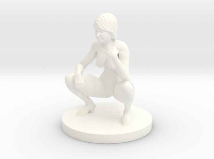 Nude - Squatting Lady 3d printed