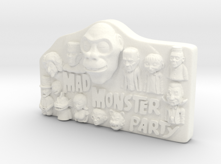 Mad Monster Party Plaque 3d printed