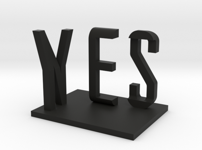 Yes/No by Markus Raetz 3d printed